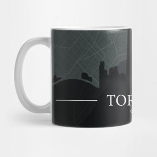 Toronto city map with silhouette Mug